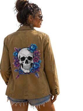 Goodfellow & Co. Upcycled Floral Skull Blazer – Women’s Small – OOAK